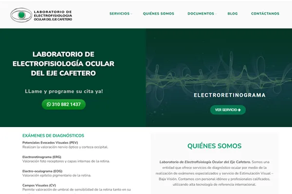Electrofisiología Ocular - Sitio Web Corporativo